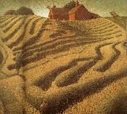 Grant Wood Make into Hay oil painting artist